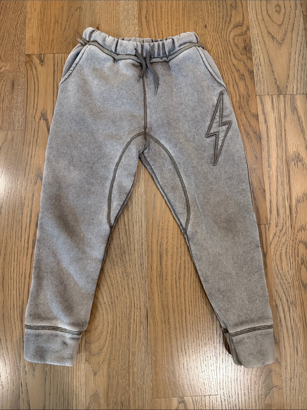 Appaman Gray Sweat Joggers with Lightning Bolt